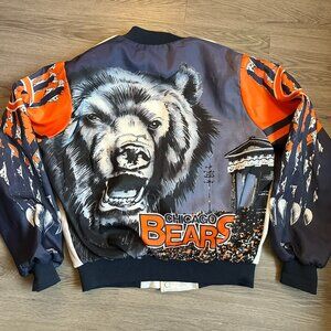 Chicago Bears NHL Vintage Soldier Field Jacket Blue / White Chalk Line - Medium